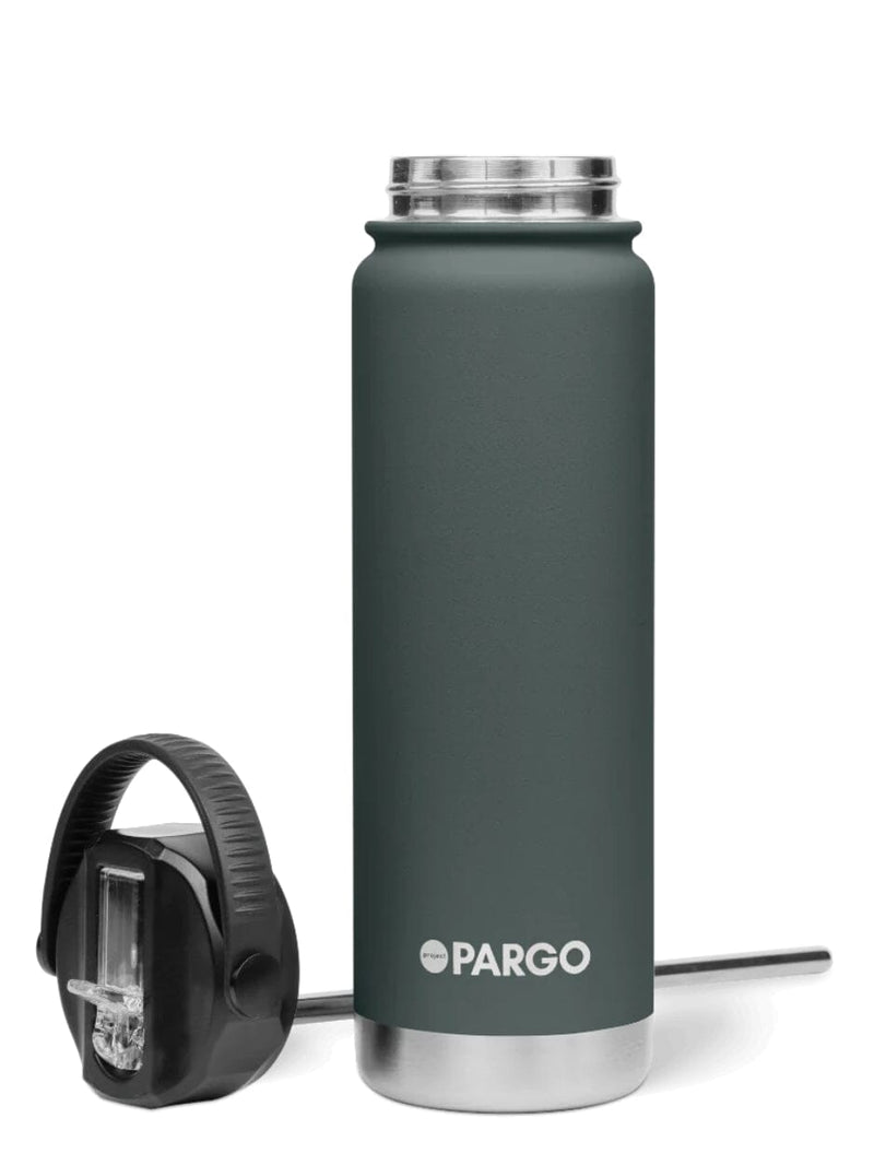 750ml - Insulated Sports Bottle w/ Straw Lid - BBQ Charcoal DRINK BOTTLE PROJECT PARGO 