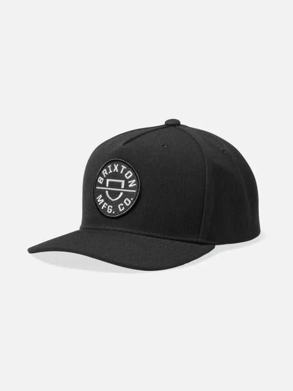 Crest C MP Snapback Hat - Black CAPS BRIXTON 