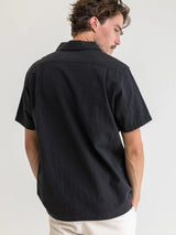 Classic Linen SS Shirt - Black BUTTON UP RHYTHM 