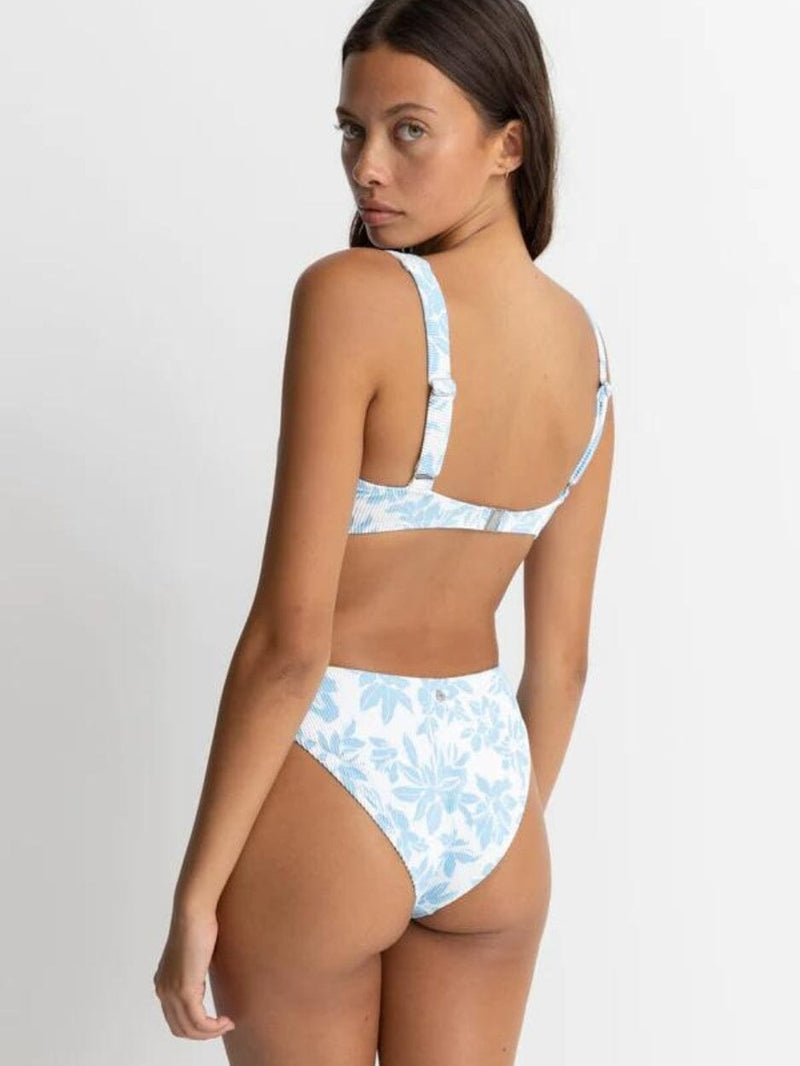 Grace Floral Panelled Support Underwire Top - Blue SWIM TOP RHYTHM 