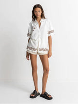 Joelene Short Sleeve Shirt - White T-SHIRT RHYTHM 