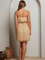 Genevieve Audrey Mini Dress - Lemon Blossom DRESSES TIGERLILY 