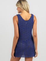 Maddie Scoop Neck Knitted Mini Dress - Blue DRESSES RHYTHM 