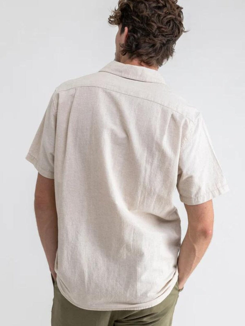 Classic Linen SS Shirt - Sand BUTTON UP RHYTHM 