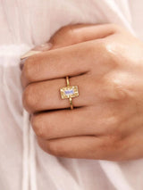 Noori Moonstone Ring Gold RINGS MIDSUMMER STAR 