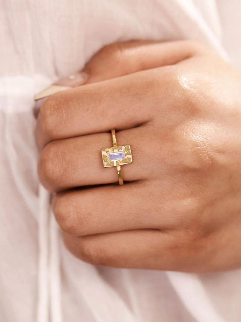 Noori Moonstone Ring Gold RINGS MIDSUMMER STAR 