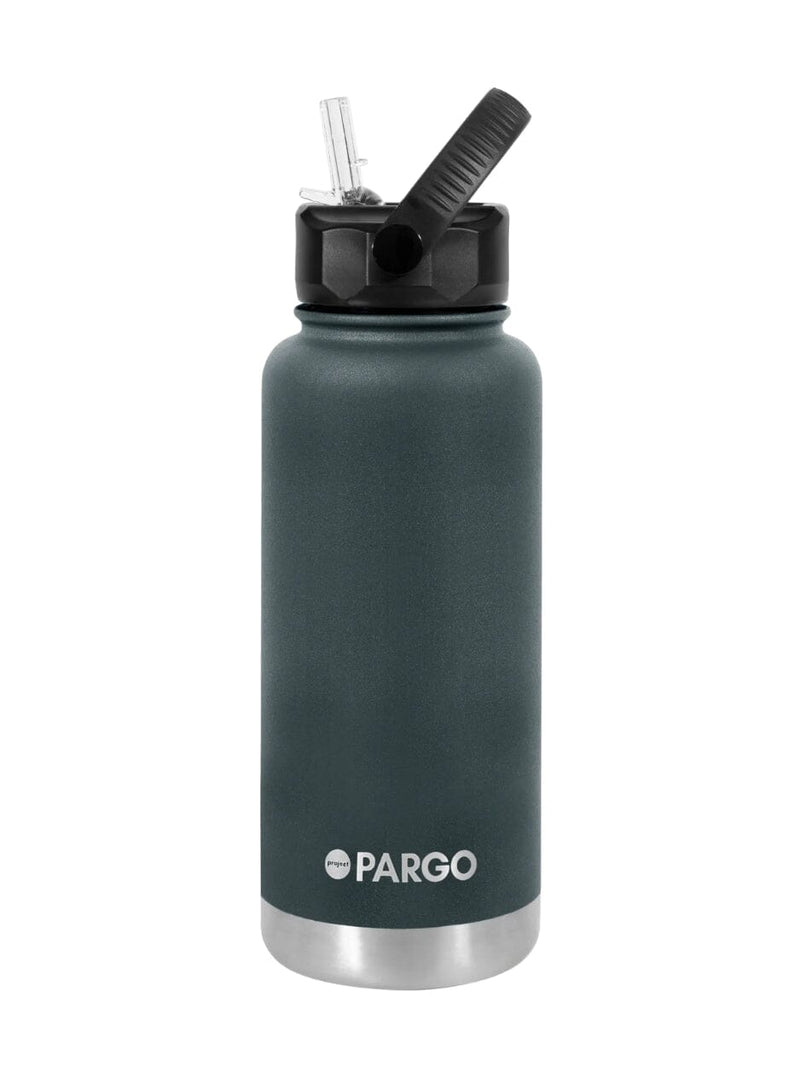 950ml Insulated Sports Bottle w/ Straw Lid - Charcoal TUMBLER PROJECT PARGO 