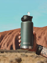 950ml Insulated Sports Bottle w/ Straw Lid - Charcoal TUMBLER PROJECT PARGO 