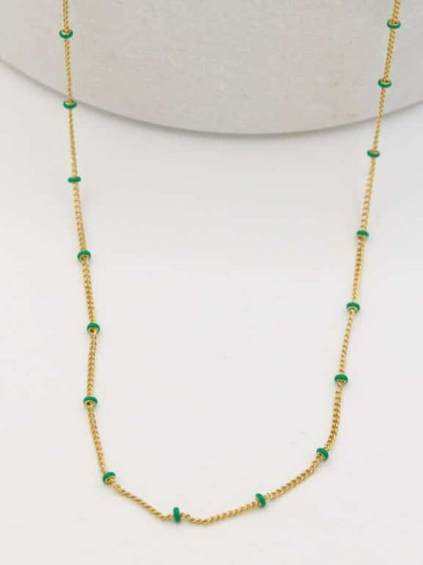 Layer Me Necklace in Gold with Deep Sea NECKLACES LOVE LUNAMEI 